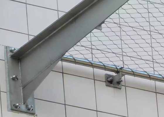 SUS316 Stainless Steel Cable Mesh Fence With 2.5mm Rope Wire Weather Resistance