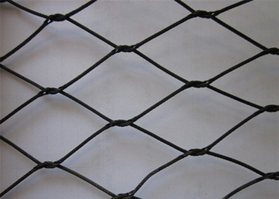 2.5mm Black Aviary Flexible Stainless Steel Cable Mesh Anti Corrosive Anti Rust
