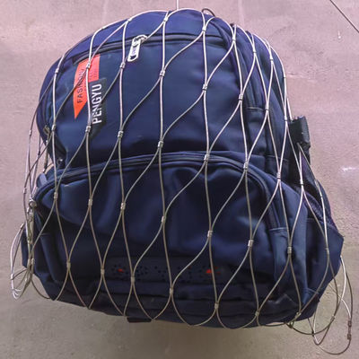 Corrosion Resistant Hand Knitted Flexible Stainless Steel Safety Cable Mesh Bag for Speaker Fall Drop Protection