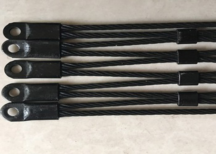 2.5mm Black Aviary Flexible Stainless Steel Cable Mesh Anti Corrosive Anti Rust