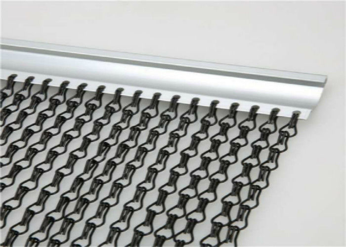 1.6 Mm Chain Link Curtain , Aluminium Chain Insect Door Fly Screen Curtain