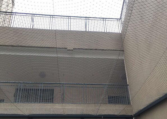 Webnet de aço inoxidável flexível da malha da corda de fio de Inox com grade das virolas 2,0 furo do fio 50*50mm do milímetro