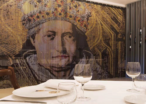 Decoração de 2,0 barras da cortina do elo de corrente do fio do milímetro