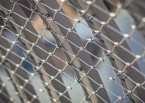 Corda de aço inoxidável Mesh Netting dos trilhos flexíveis da balaustrada 3mm