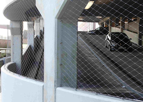 Rede de aço inoxidável do cabo da flexibilidade de grande resistência para arquitetónico com virola 3,0 furo da corda 80*80 milímetros do milímetro