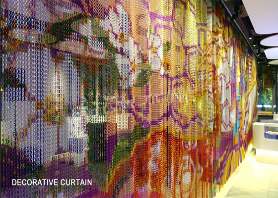 Cortinas modeladas do elo de corrente do metal pesado para a exposição Hall Screens