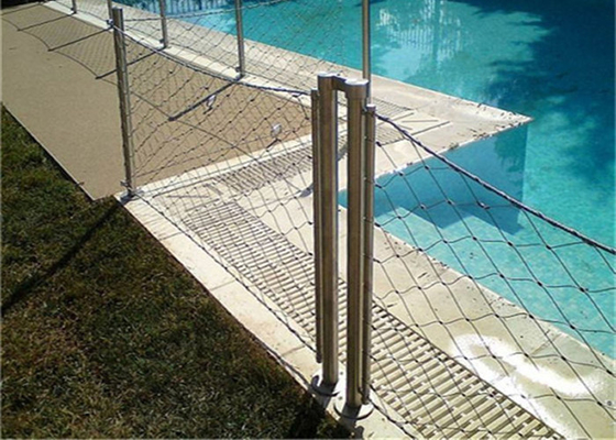 Malha de aço inoxidável 7 X7 da corda de fio da piscina 5.0mm