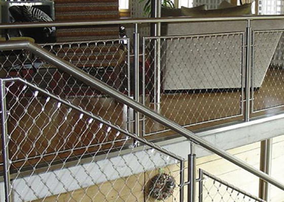 Rede de arame arquitetónica da escadaria 2.0mm, rede de aço do cabo