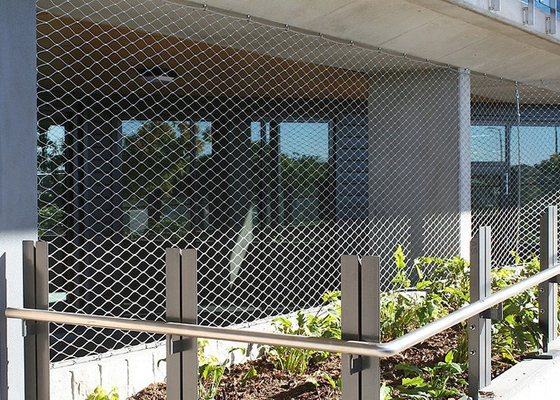 300x300mm Webnet de aço inoxidável, fio de corda Mesh Anti Acid