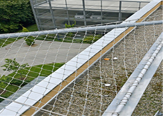 Anti rede de arame arquitetónica ácida, 7 X19 corda de aço inoxidável Mesh Netting