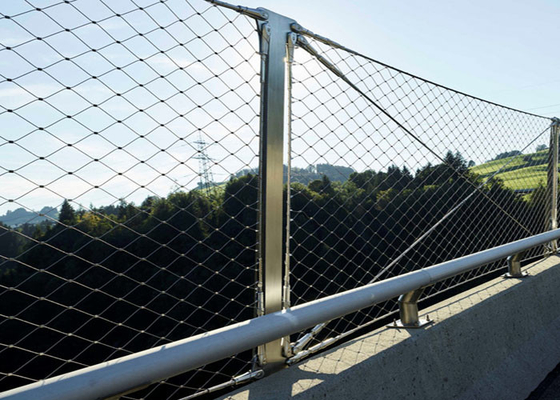 2,0 furo personalizado da malha 80*80 milímetros do cabo da balaustrada do milímetro