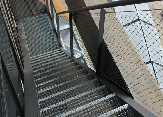Fio arquitetónico Mesh With Ferrules Grid da escada 1,2 milímetros de fio resistente à corrosão