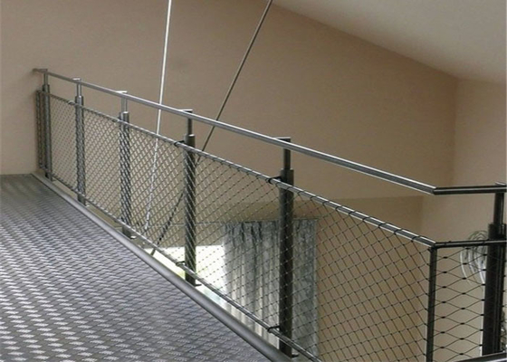 Furo de aço inoxidável de Mesh Netting 300x300mm da corda do balcão 1.2mm