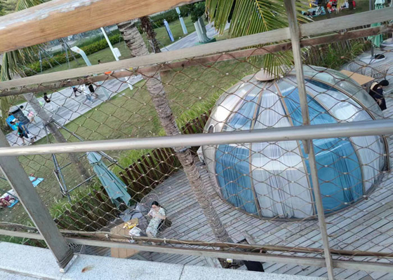 316 X tendem a rede flexível da segurança com milímetros plenos do fio 60x60 milímetro da balaustrada 2,0