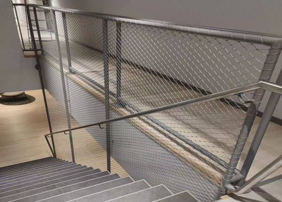 Corda de aço inoxidável flexível Mesh For Balustrade SS304 da escada 2,0 milímetros de fio
