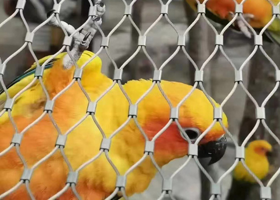 Aviário de aço inoxidável flexível Mesh For Bird Netting 2,0 furo do fio 50x50 milímetros do milímetro