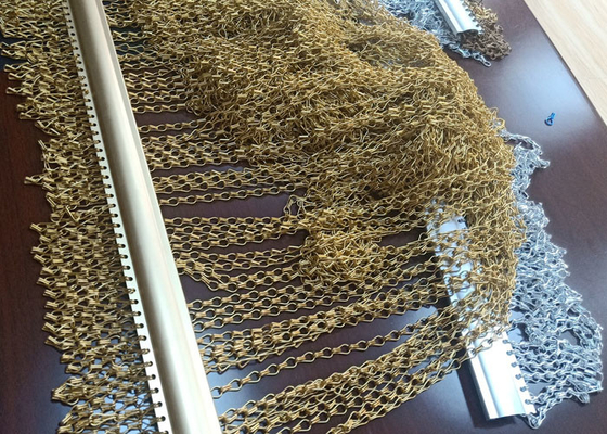 Cortina de porta com elo de corrente de alumínio Dynasty tela mosquiteira 90 x 210 cm