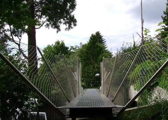 304 316 Ponte suspensa rede de segurança de aço inoxidável com malha de corda 2,5 mm