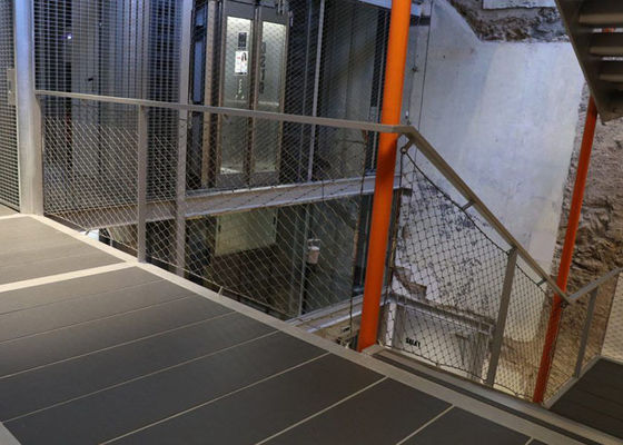 Malha de Cabo de Aço Inoxidável 50x50mm SUS 304 316 Anti-Corrosão