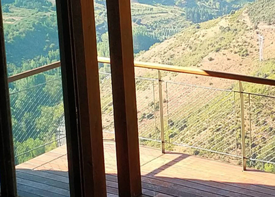 cabo de aço inoxidável Mesh Balcony Netting 0.5-30meter da flexibilidade de 1.2mm-4.0mm