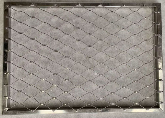 a balaustrada da prevenção da queda 0.5-30meter cabografa o fio de Mesh With Frame 2.0mm