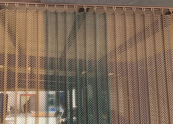 Cortina personalizada da tela do elo de corrente do fio de 1.2MM em cafés dos restaurantes