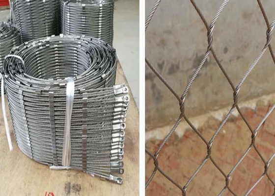 Cabo de aço inoxidável flexível Mesh For Safety Netting da corda