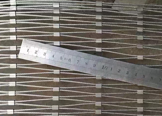 Virola de aço inoxidável personalizada Mesh Non Rusting For Fencing da corda 2.5mm da flexibilidade