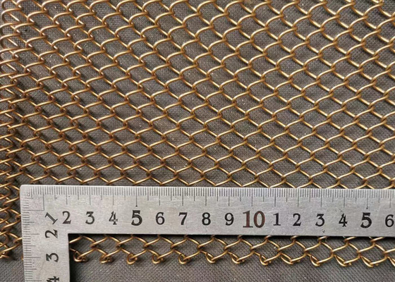 Bobina de alumínio decorativa da tela do elo de corrente de 1.2mm para cafés dos restaurantes e tomadas varejos