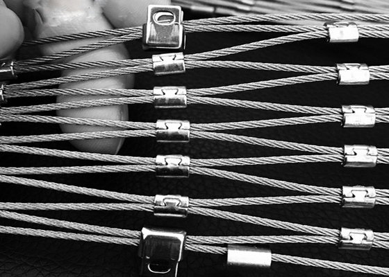 Cercando a corda de fio plena Mesh Netting Stainless Steel Flexible do corrimão 1.2mm excelente
