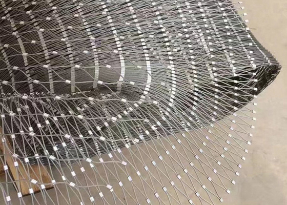 Corda de fio 2mm de aço inoxidável flexível Mesh For Balustrade Or Railing