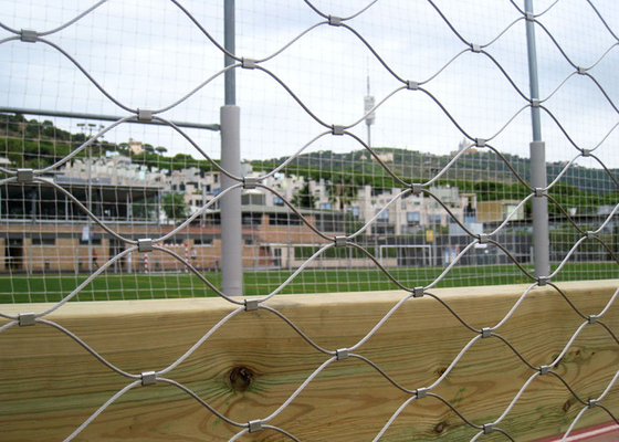 Balustrade Fence Flexível de aço inoxidável Cable Mesh 60x104mm abertura personalizado