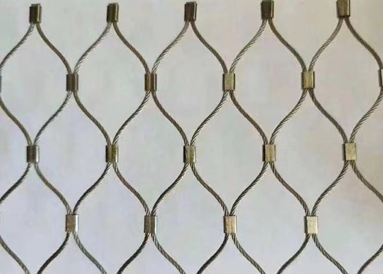 316 Ferrule de aço inoxidável tecido rede de fio de corda para pássaro zoológico