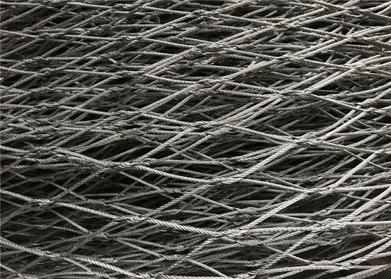 Diamante de aço inoxidável rede de arame de aviário Zoo rede de corda flexível