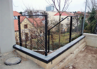 rede de aço inoxidável do cabo da malha do metal flexível de 2.0mm para a decoração das escadas