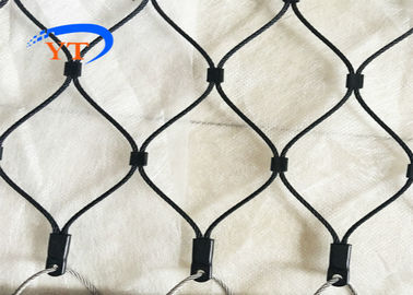 A malha X da corda de fio do óxido do preto dos SS tende o cerco de grande resistência do cabo da segurança