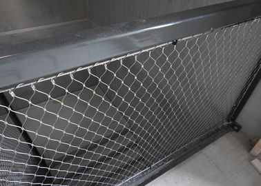 Orientação horizontal/vertical da rede de arame de aço inoxidável feita malha elástica da rede do cabo