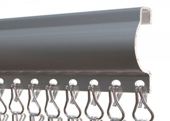 Malha de alumínio anodizada da tela do inseto de 12MM ganchos brilhantes