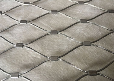 O estilo Ferruled X-tende a rede de aço inoxidável da rede de arame do cabo para a quebra do jardim zoológico resistente