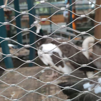 316 Rede de vedação do zoológico de corda de aço inoxidável Rede de arame de aviário flexível