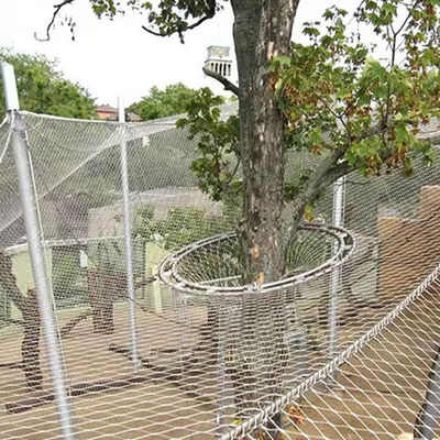 Malha de corda de aço inoxidável flexível / rede de corda de fio para aviário de pássaros