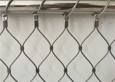 Rede de aço inoxidável flexível da corda de fio do estilo da virola para balaustradas