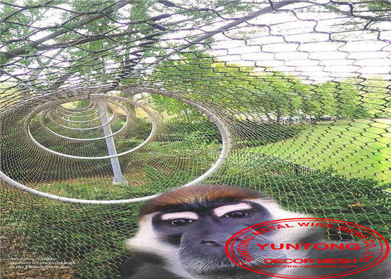 Segurança de aço inoxidável tecida mão da rede de arame da rede do cabo para o jardim zoológico