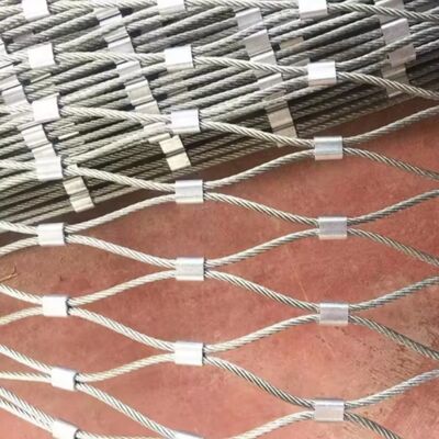 Pássaros Aviário Ferrule Ferrule Ferrule Wire Rope Mesh para Zoo Enclosure vedação de segurança