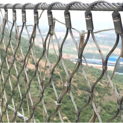 Malha de Cabo de Aço Inoxidável Diamantada para Proteção de Segurança de Pontes, Rede Anti-Queda