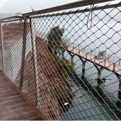 Rede de cabo de aço inoxidável 316 304 para corrimão de escada e balaustrada