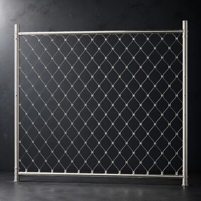 Balustrade Infill Cable 80x80mm Ferrule Rope Mesh para escada
