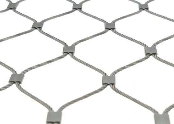 Corda de fio de aço inoxidável flexível Mesh Knotted Ferruled de Inox