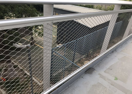 Mão - malha tecida do cabo da balaustrada de Steel 1.2mm da cerca de segurança