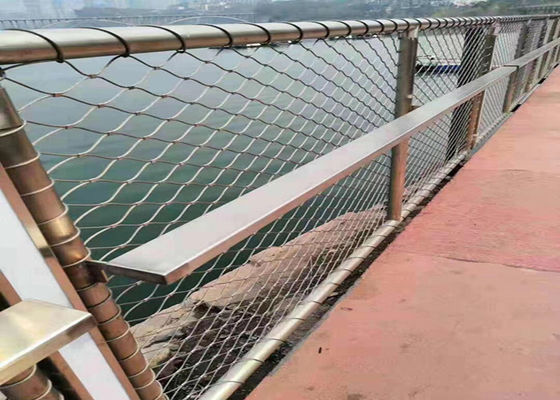 Corda de aço inoxidável Mesh Netting For Balustrade de 7 x 19 virolas